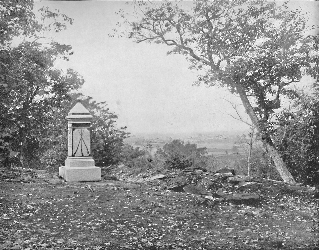 Utsikt från Culps Hill, Gettysburg, Pennsylvania, c1897. av Unbekannt