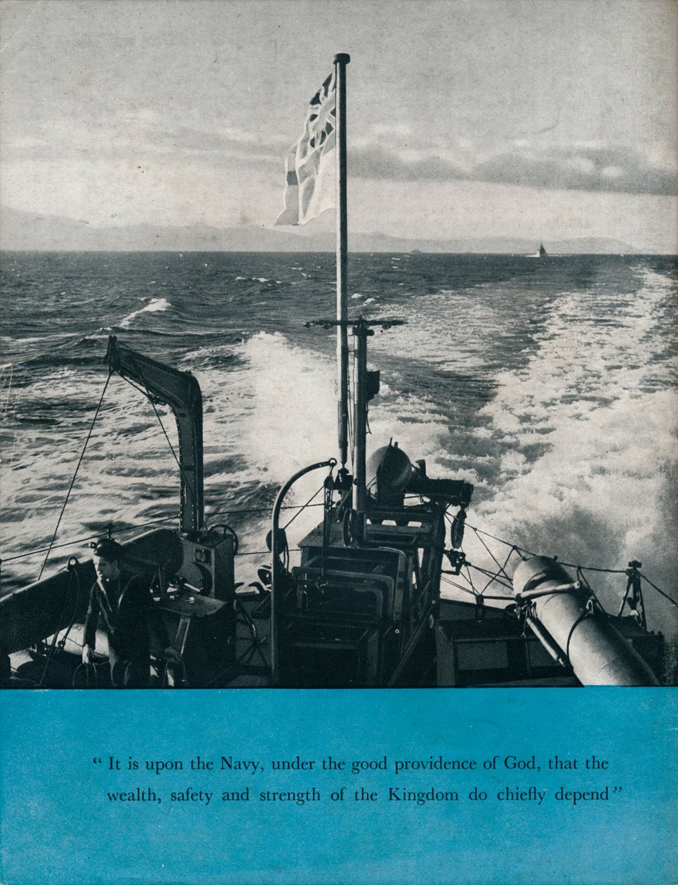 Utsikt från aktern på ett brittiskt krigsfartyg, c1940 1943 av Unbekannt