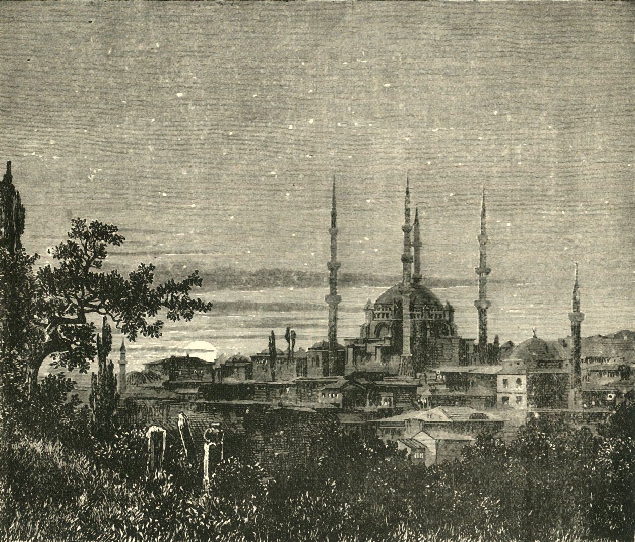 Utsikt i Adrianopel - Selim II-moskén, 1890. av Unbekannt