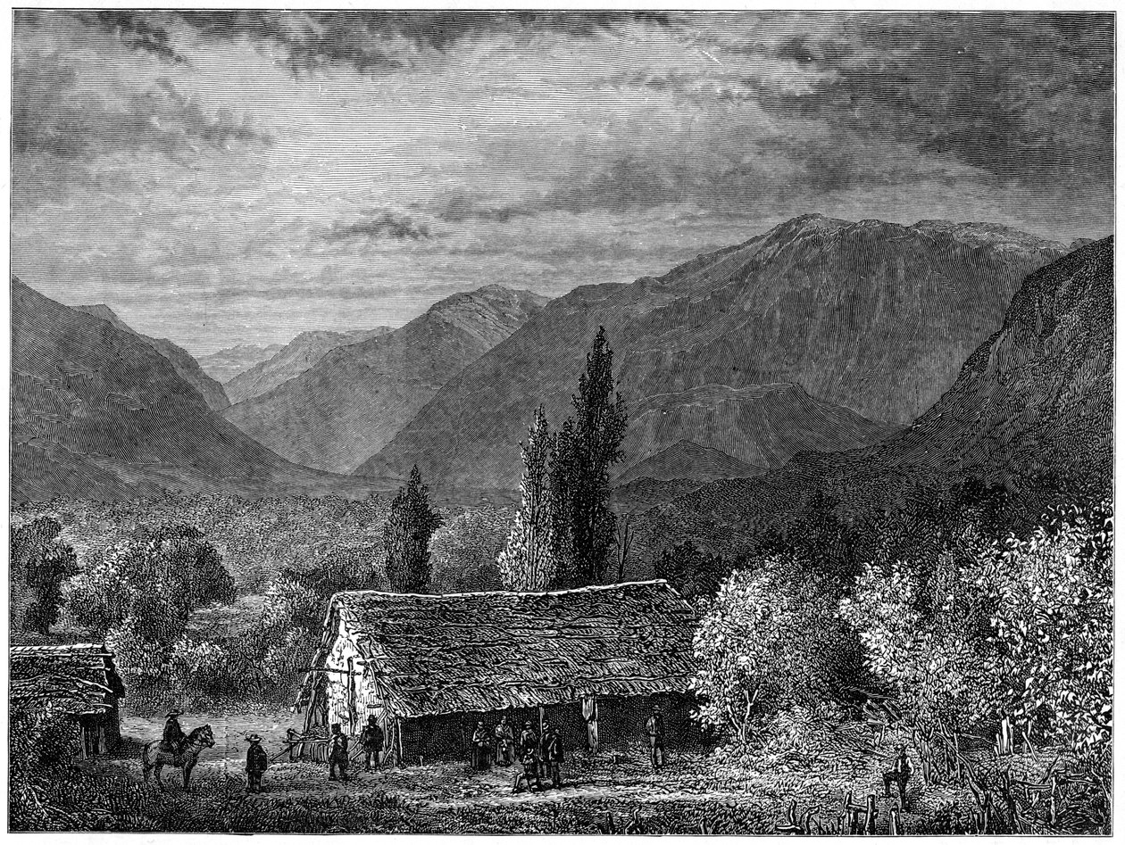 Utsikt i en dal av Cordillera, Chile, 1877 av Unbekannt