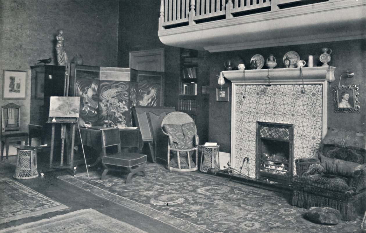 Utsikt i studion av Sir E. A. Waterlow, R.A., sent 1800-tidigt 1900-tal. av Unbekannt