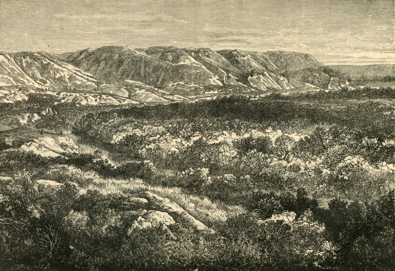 Utsikt över Jordandalen, 1890. av Unbekannt