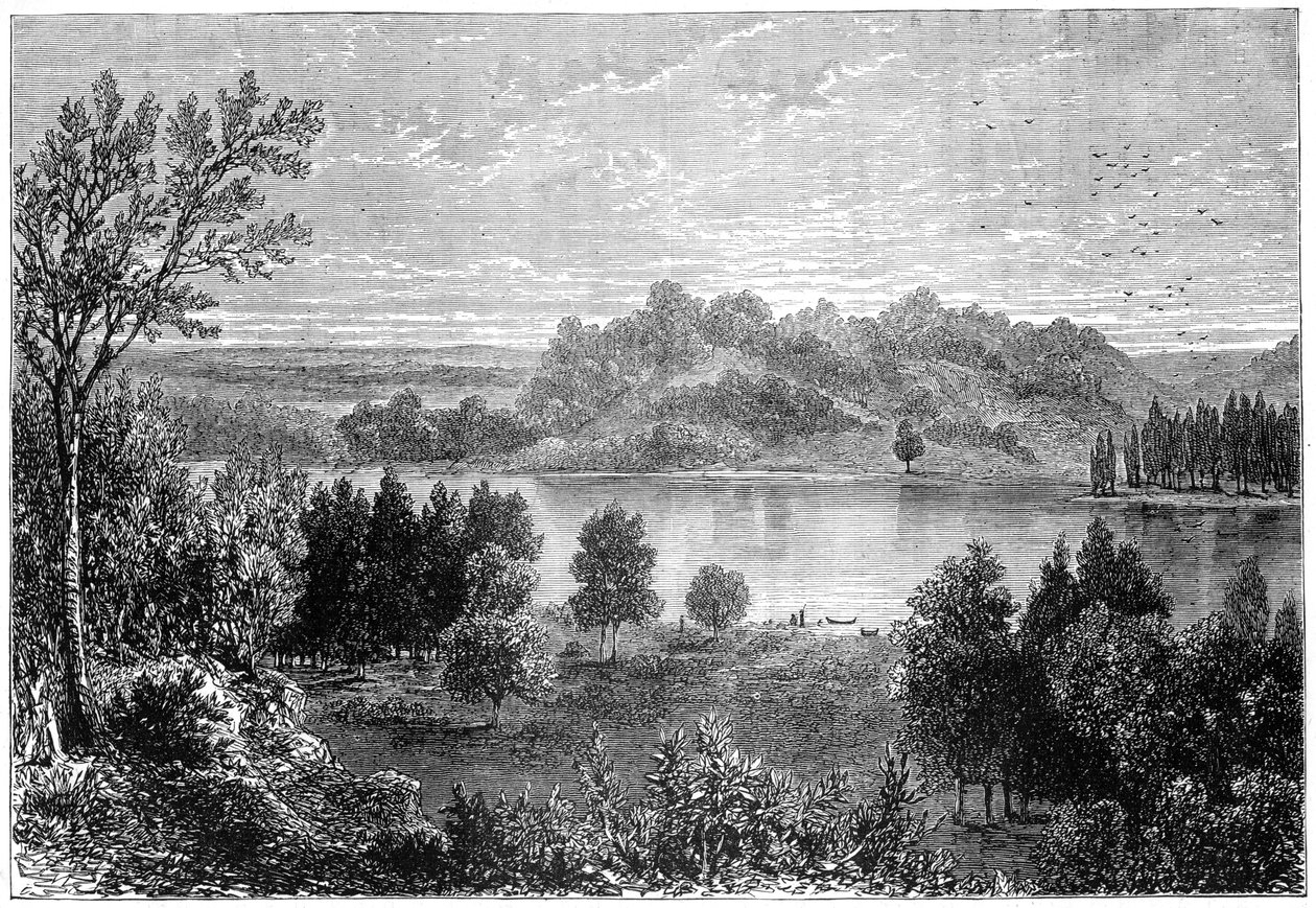 Utsikt över dalen i övre Mississippi, 1877 av Unbekannt
