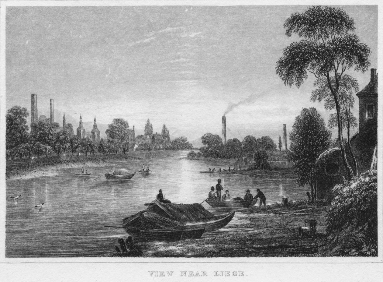 Utsikt nära Liège, 1850 av Unbekannt