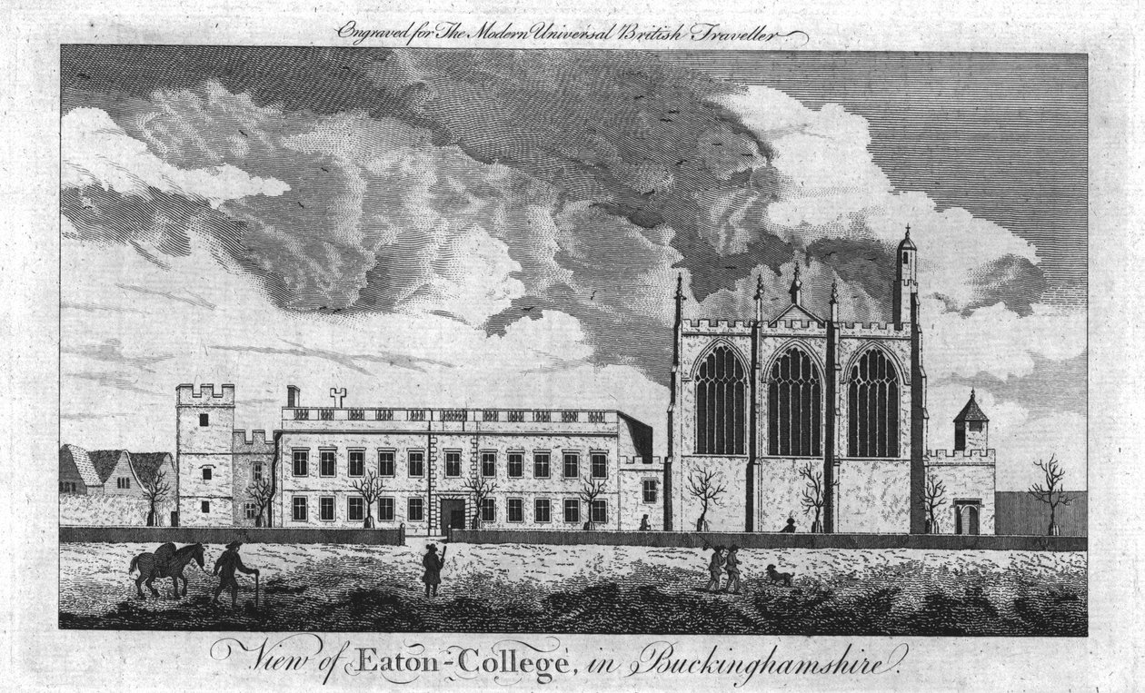 Utsikt över Eaton-College, i Buckinghamshire, c1779. av Unbekannt