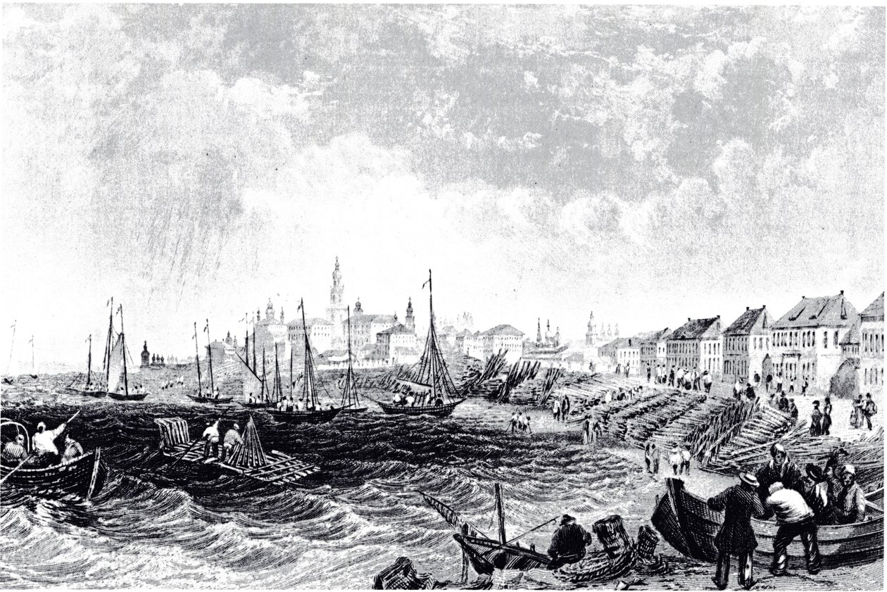 Utsikt över Kostroma, ca 1835 av Unbekannt