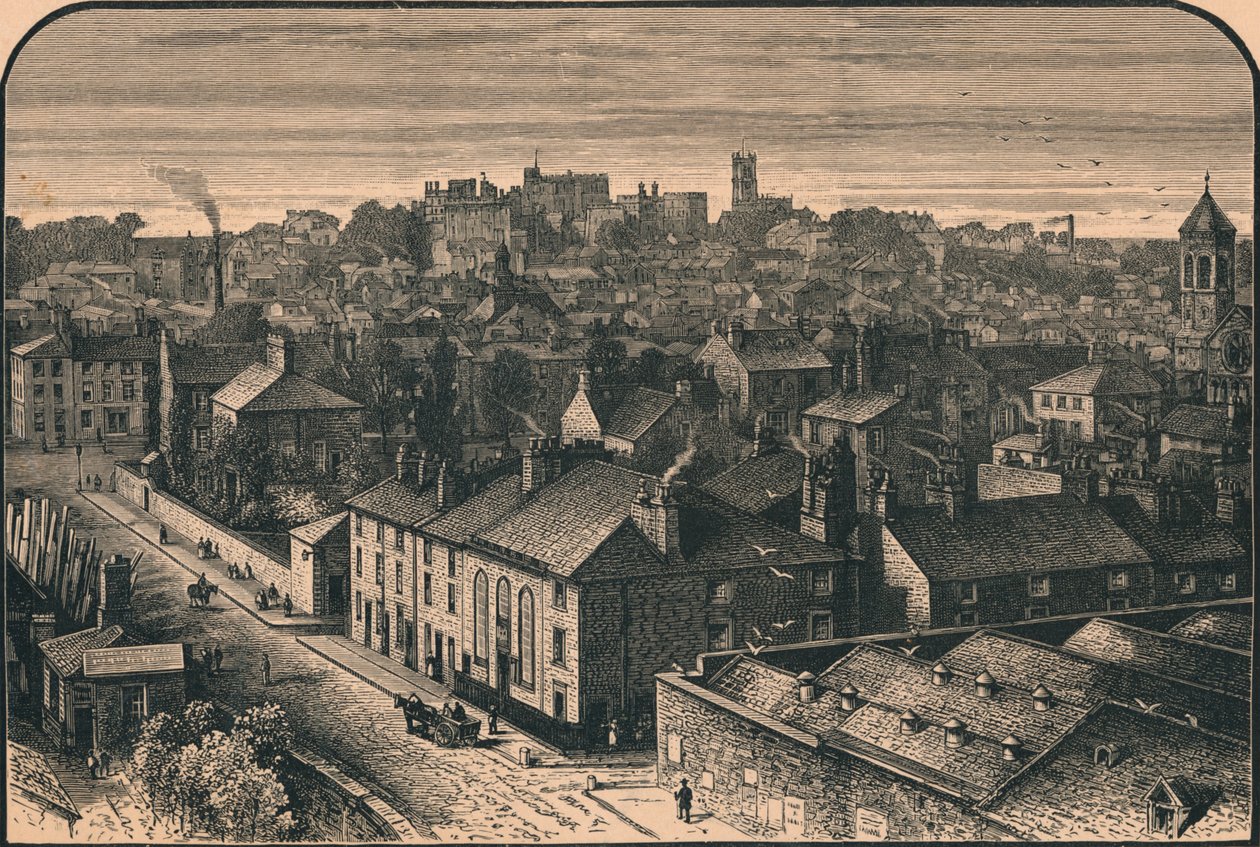 Utsikt över Lancaster, c1800-talet av Unbekannt