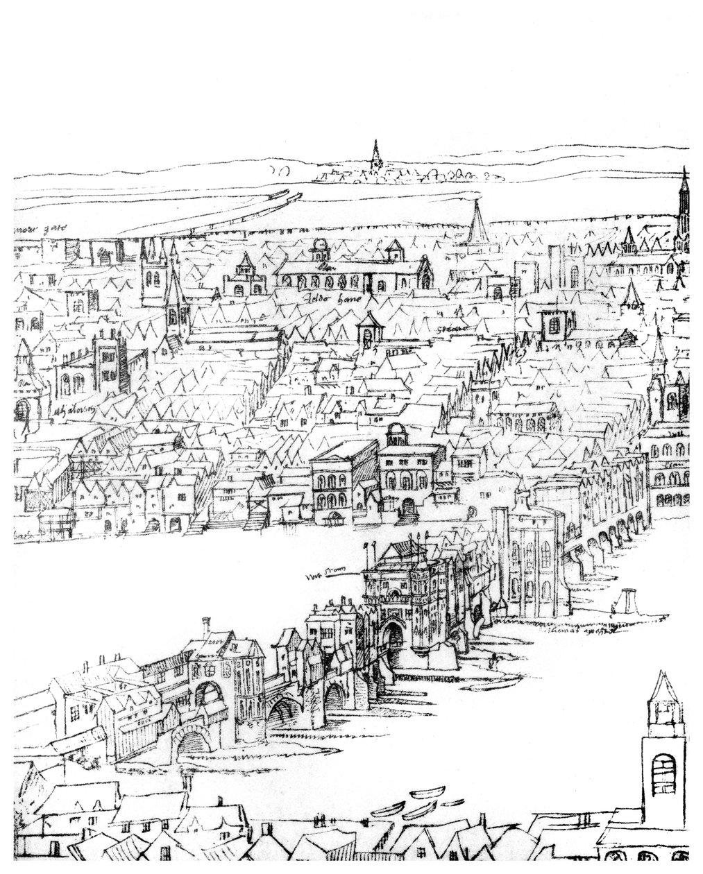 Utsikt över London, 1500-talet 1886 av Unbekannt