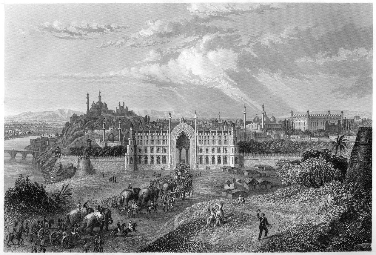 Utsikt över Lucknow, Indien, c1860 av Unbekannt