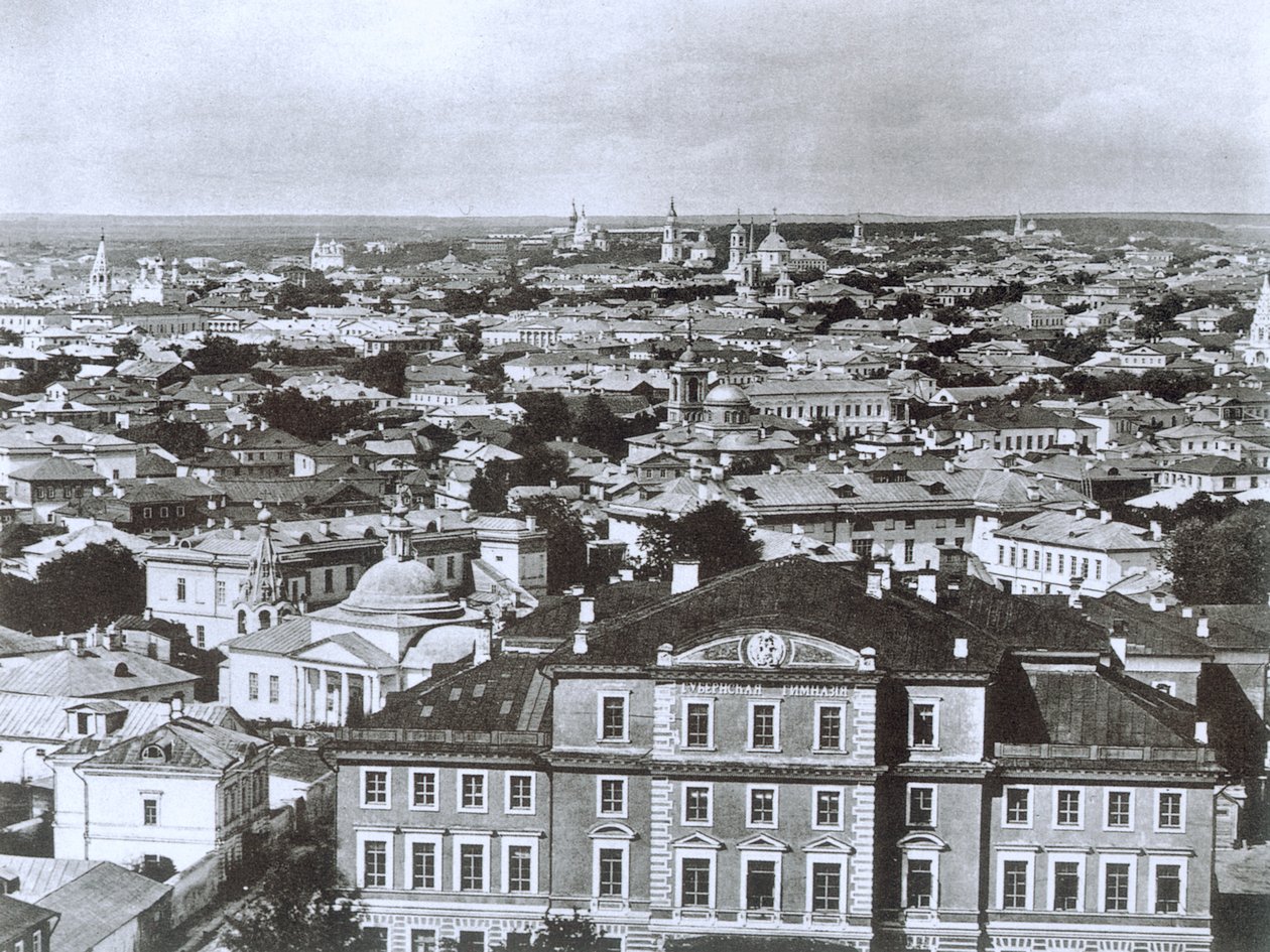 Utsikt över Moskva från Ivan den store klocktornet, Ryssland, 1884 av Unbekannt