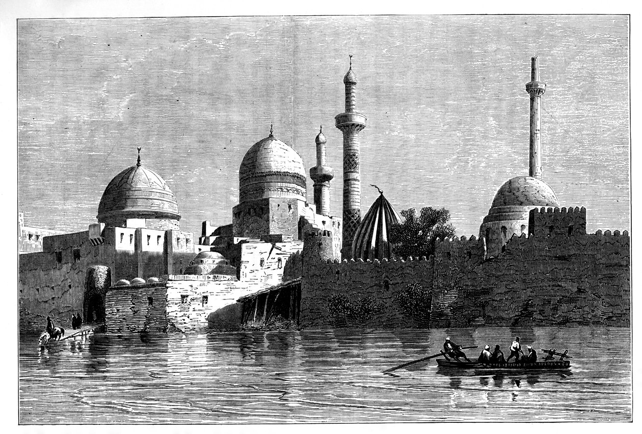 Utsikt över Mosul från floden Tigris, Irak, c1890 av Unbekannt