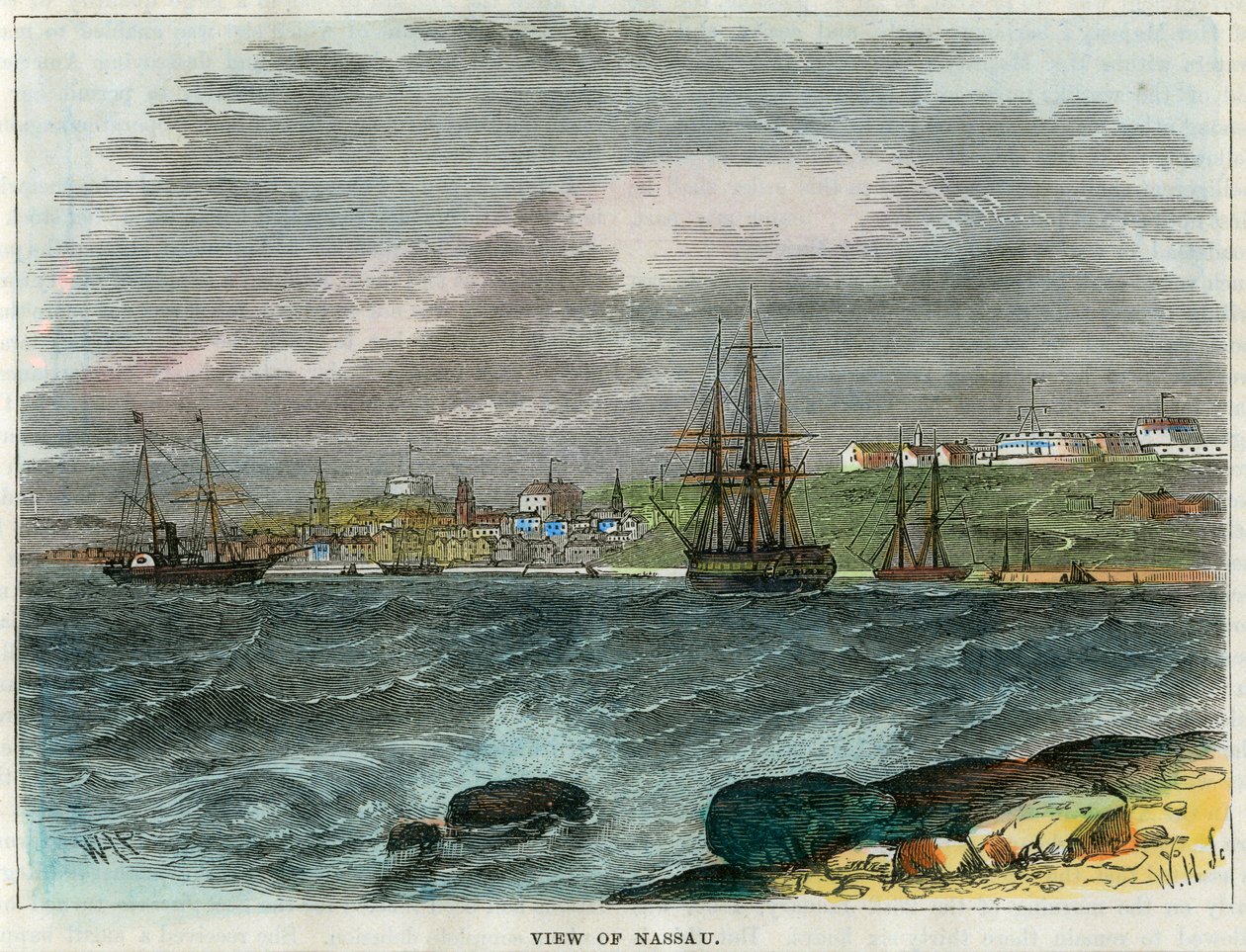 Utsikt över Nassau, Bahamas, c1880 av Unbekannt