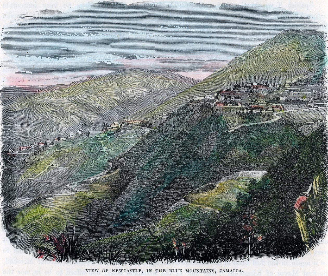 Utsikt över Newcastle, i Blue Mountains, Jamaica, c1880 av Unbekannt