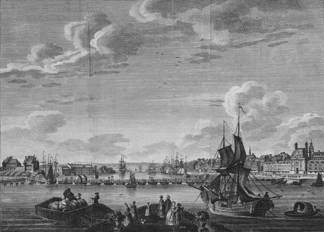 Utsikt över Rouen, 1782 av Unbekannt