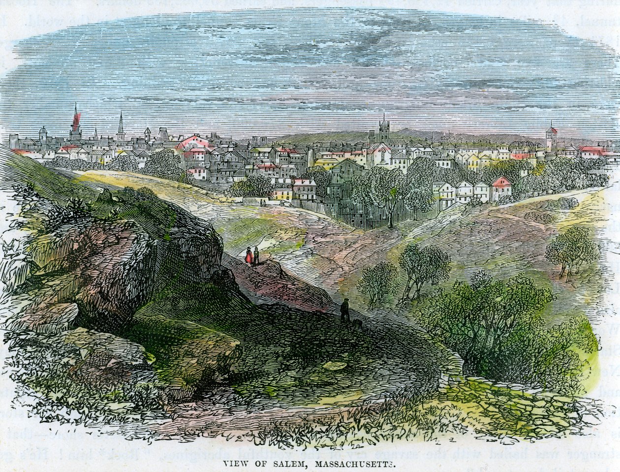 Utsikt över Salem, Massachusetts, USA, c1860 av Unbekannt