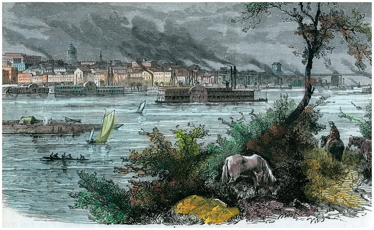 Utsikt över St Louis, Missouri, USA, c1880 av Unbekannt