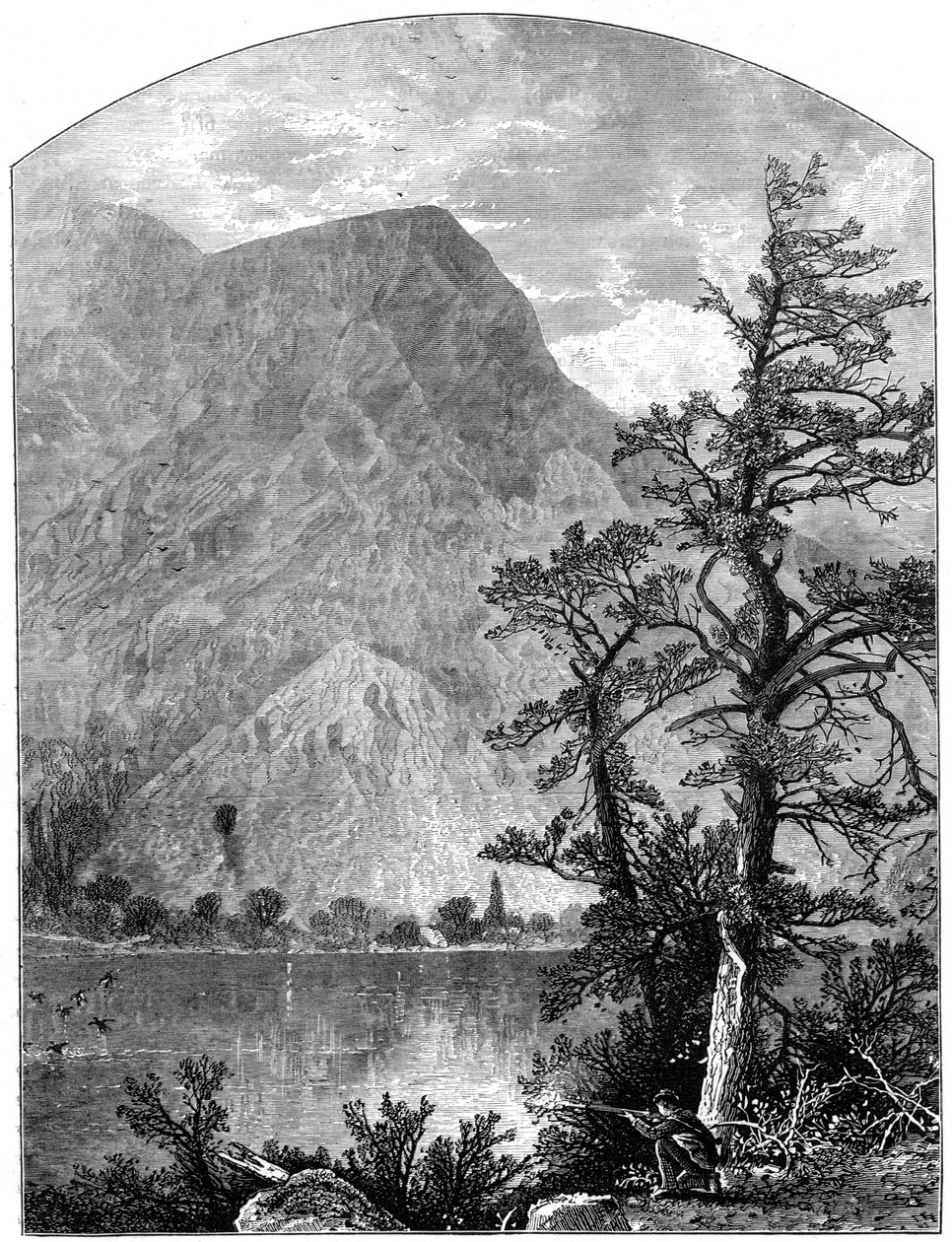 Utsikt över en sporre av Blue Mountains, Delaware Water Gap, New Jersey, USA, 1877 av Unbekannt