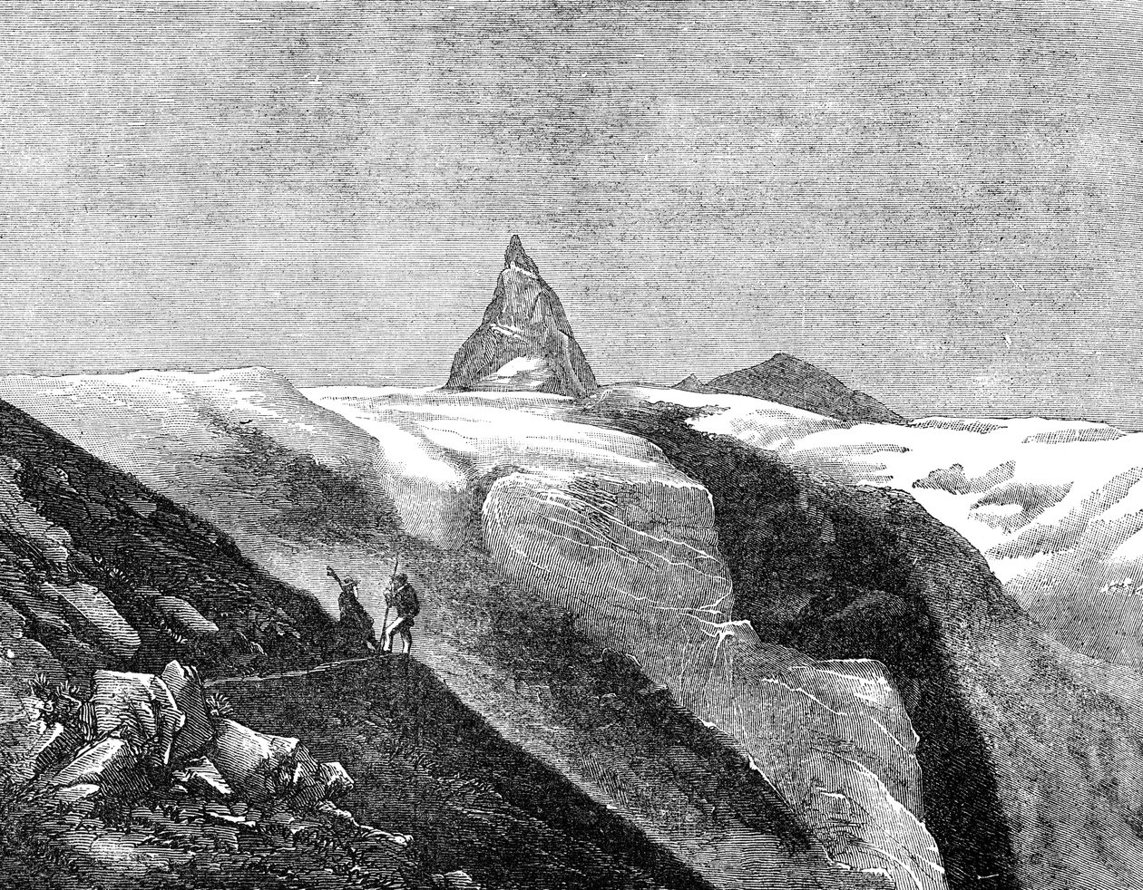 Utsikt över Matterhorn, sent 1800-tal av Unbekannt