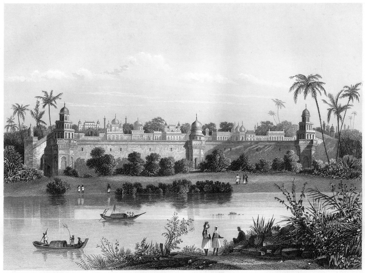 Utsikt över Palace of Agra, från floden, c1860 av Unbekannt