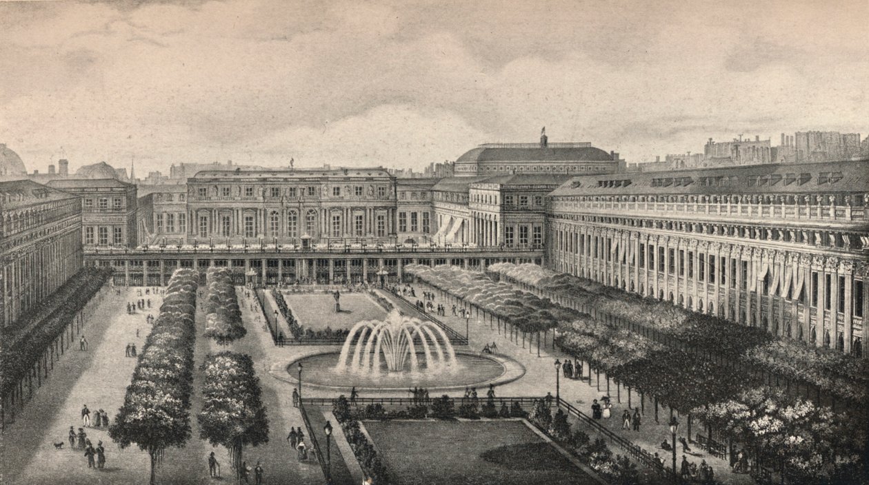 Utsikt över Palais-Royal 1834, 1915 av Unbekannt