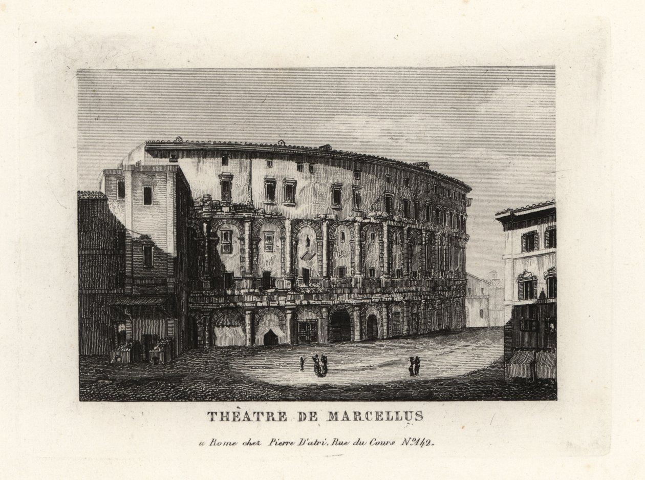 Utsikt över Marcellus teater, Rom av Unbekannt