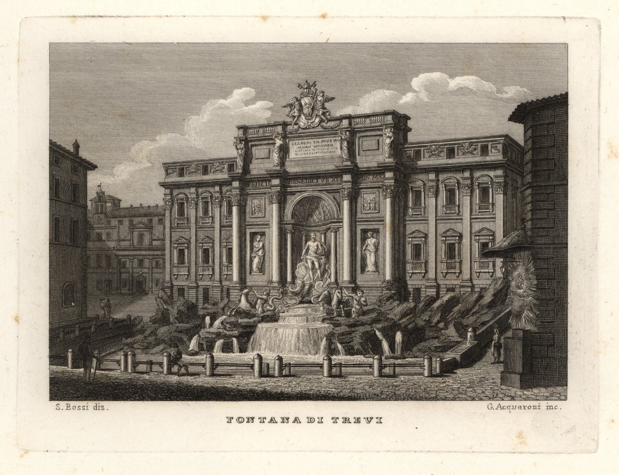 Utsikt över Fontana di Trevi, Fontana di Trevi, Rom av Unbekannt