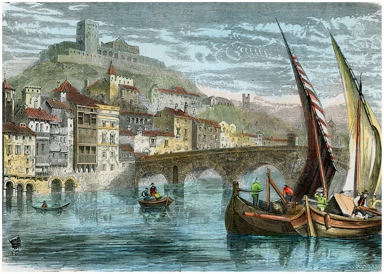 Utsikt över staden Verona, Italien, c1880 av Unbekannt