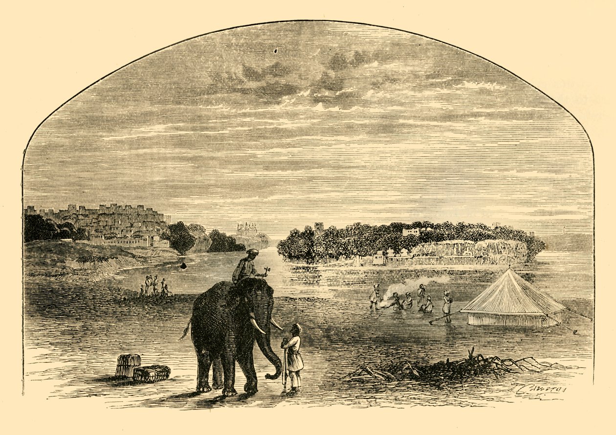 Utsikt över Indus, 1890. av Unbekannt