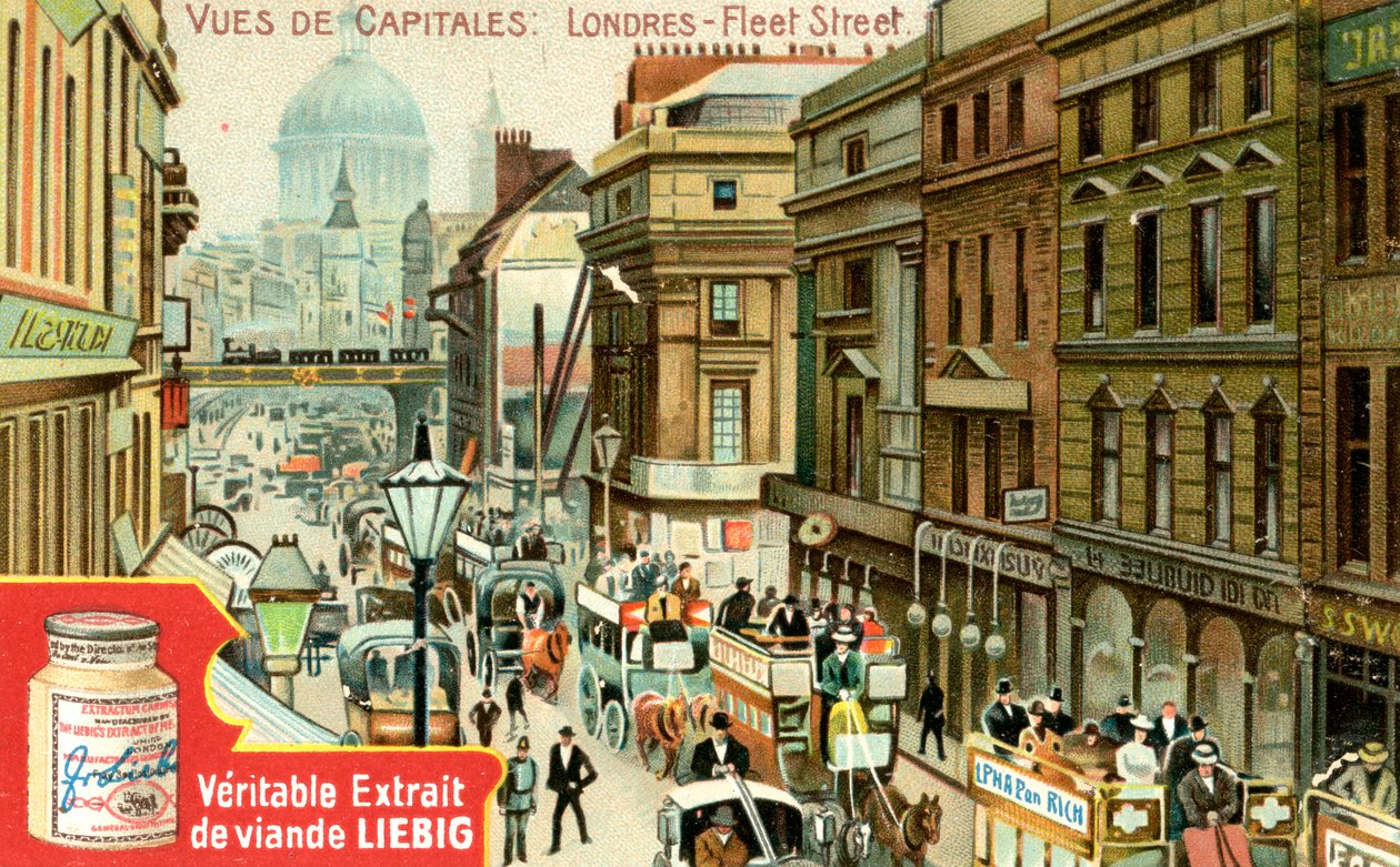 Utsikt över huvudstäder: Fleet Street, London, c1900 av Unbekannt