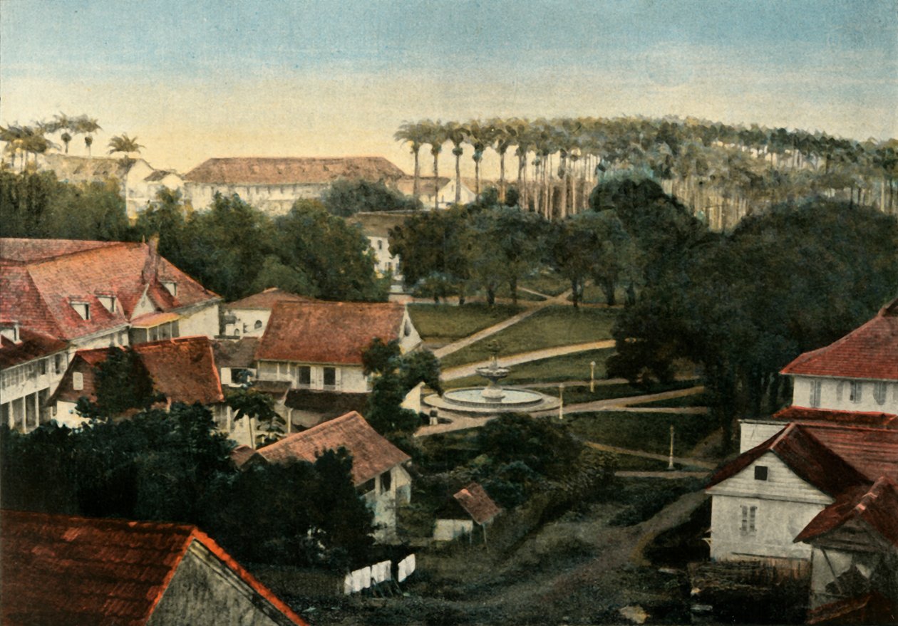 Staden Cayenne Place DArmes, Staden Cayenne, 1900. av Unbekannt