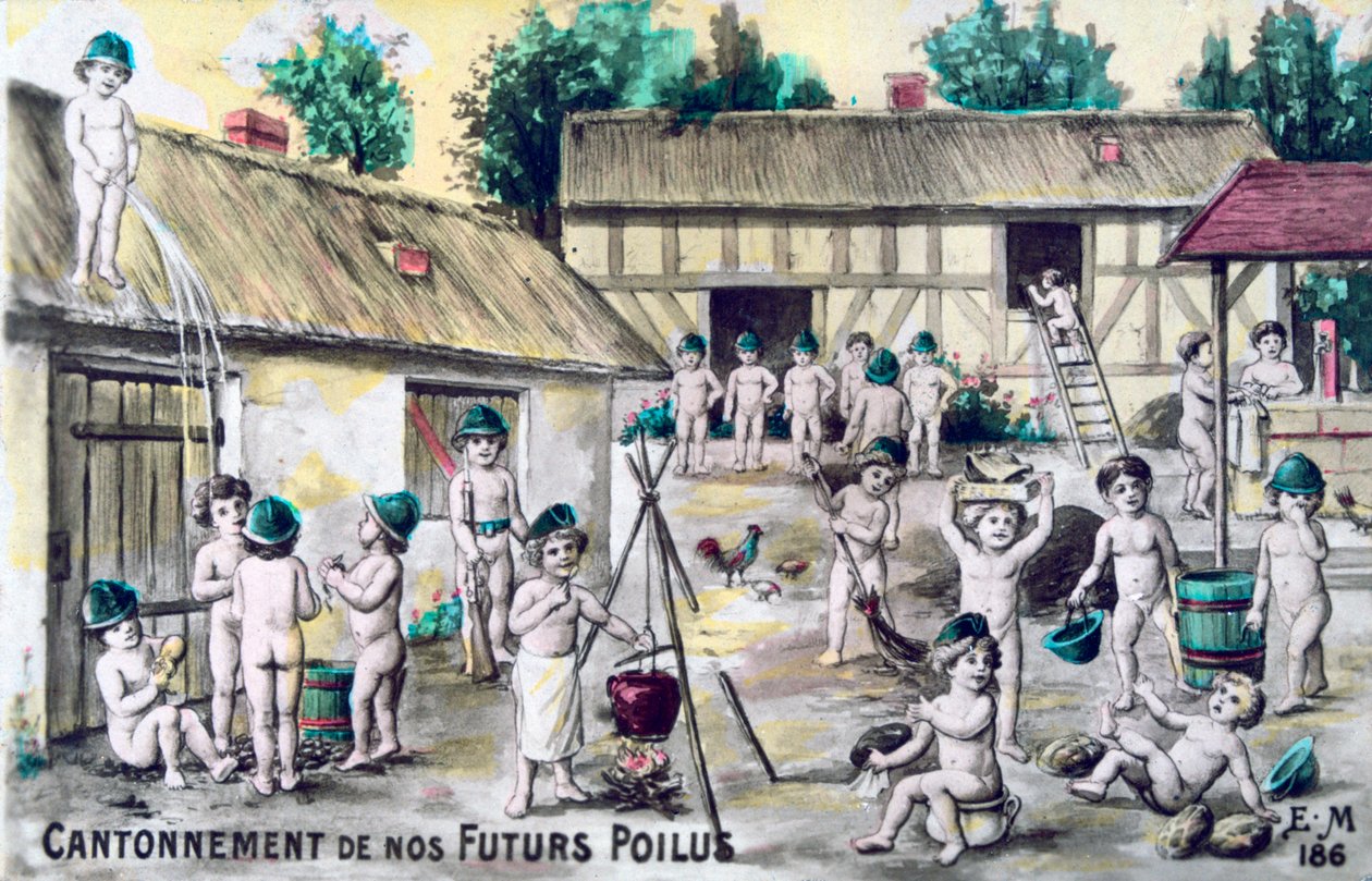 Vintage franskt vykort, c1900 av Unbekannt