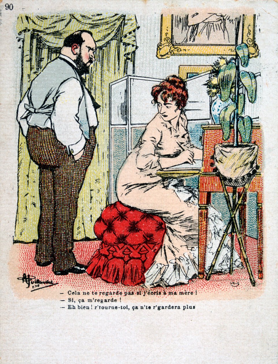 Vintage franskt vykort, c1900 av Unbekannt