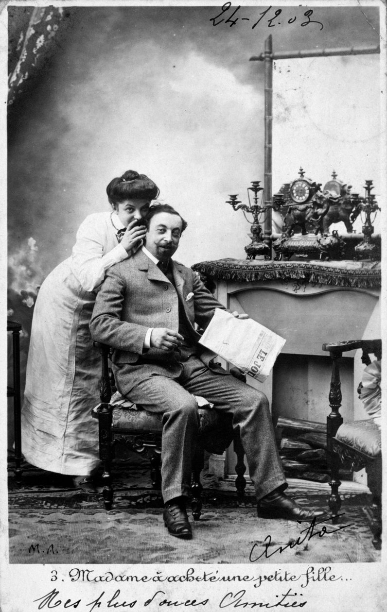 Vintage franskt vykort, c1900 av Unbekannt