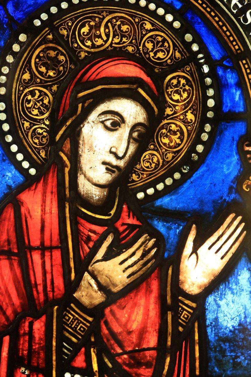 Jungfru Maria. Besöket. 3:e fjärdedelen av 1100-talet. Oeuvre Notre Dame-museet i Strasbourg, Strasbourg, Frankrike av Unbekannt