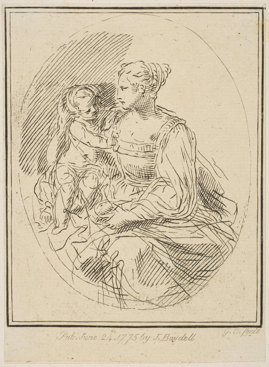 Jungfru och barn, 1775. av Unbekannt