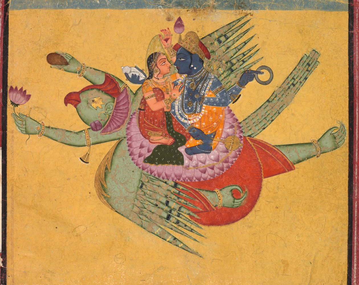 Vishnu och Lakshmi på Garuda, ca. 1750 . av Unbekannt
