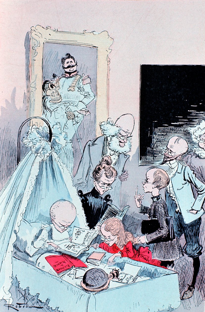 Vision om en intellektuell familj på 1950-talet, 1883 av Unbekannt