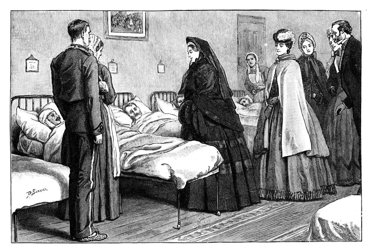 Besök av drottning Victoria på Netley Hospital, Hampshire, c1860-talet av Unbekannt