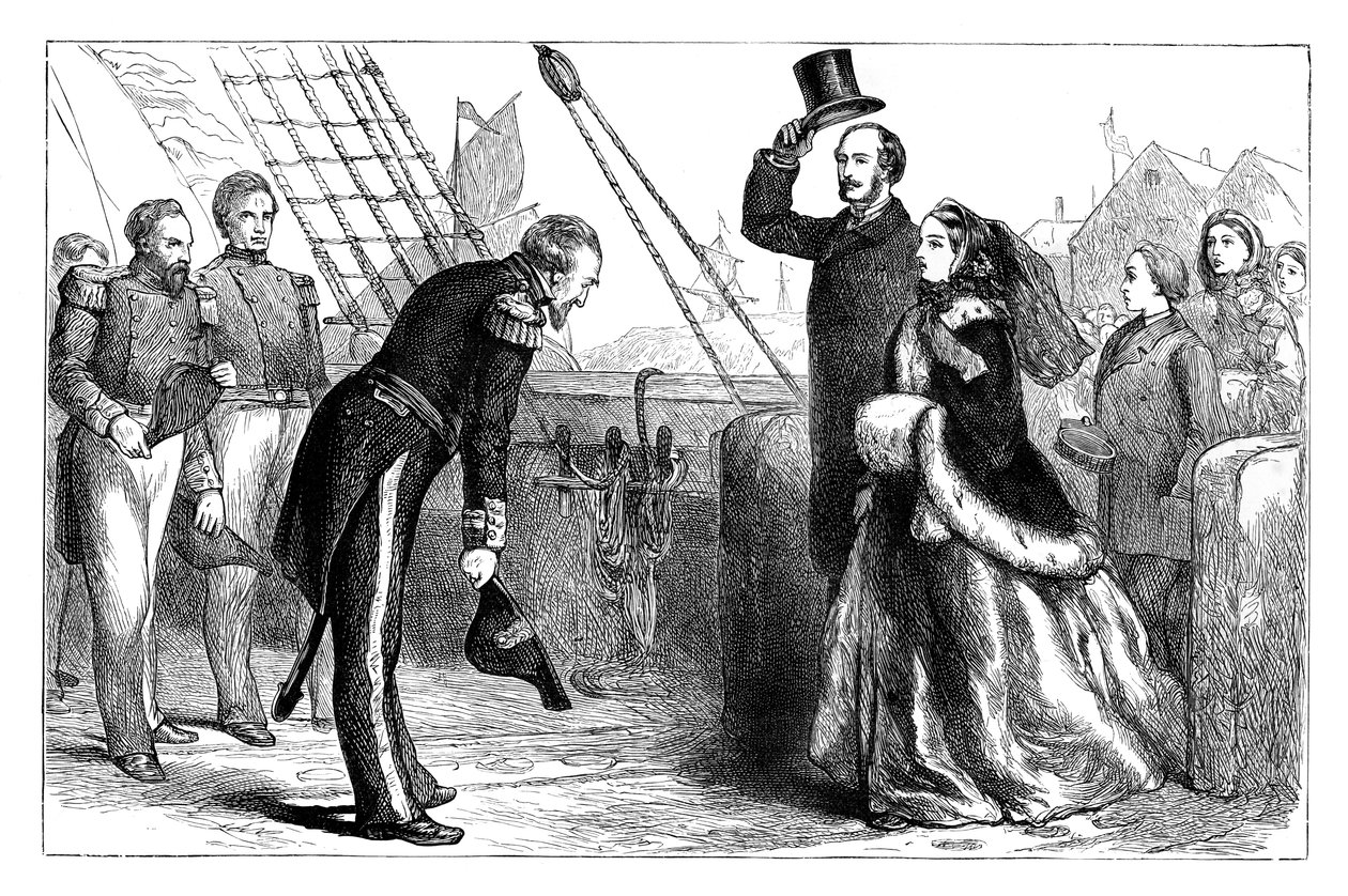 Besök av drottningen och prins Albert till de beslutsamma, 1856, c1888 av Unbekannt