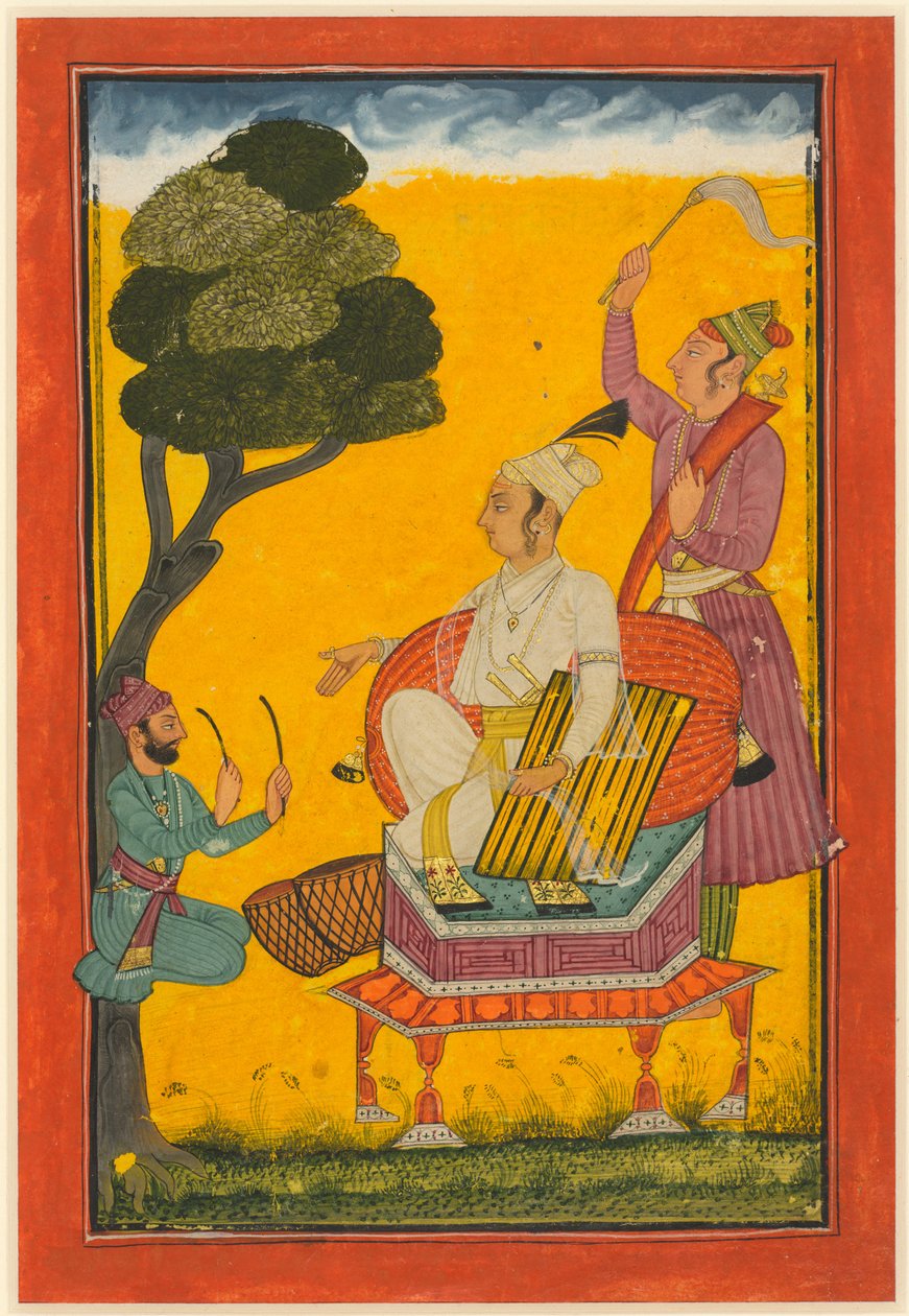 Vivaca Ragaputra, ett blad från Ragamala-serien, ca. 1700-1720-talet. av Unbekannt