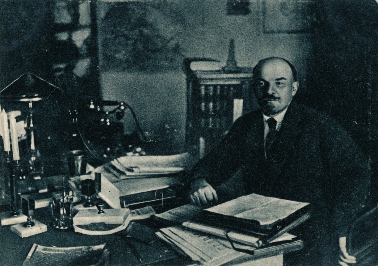 Vladimir Ilich Lenin, rysk bolsjevikledare, Moskva, Ryssland, 7 oktober 1922 av Unbekannt