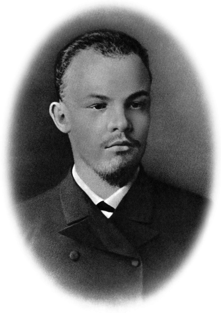 Vladimir Ulyanov Lenin som student, Samara, Ryssland, 1890 av Unbekannt