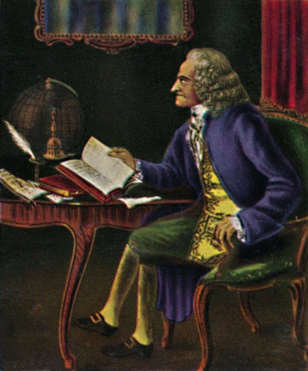 Voltaire 1694-1778. - Målning av Carmontel, 1934. av Unbekannt
