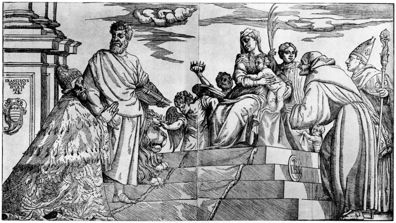 Votivbild av Doge Andrea Gritti, 1937 av Unbekannt