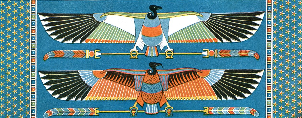 Vulture takdekorationer, Philae, Egypten, 1928. av Unbekannt