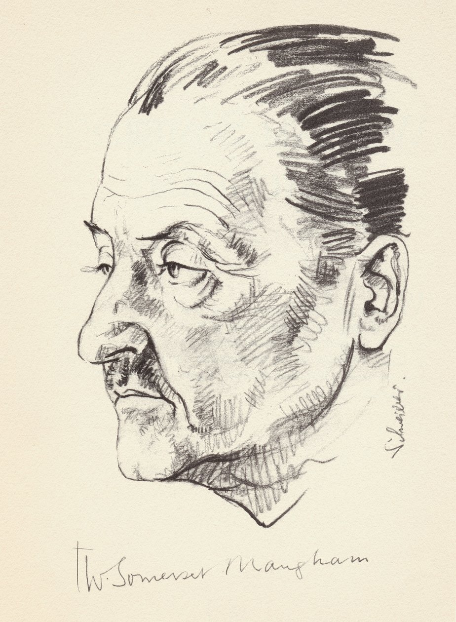 W Somerset Maugham, brittisk författare, c1930-talet av Unbekannt