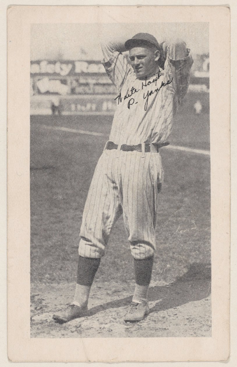 Waite Hoyt, P. Yanks, från Baseball strip cards W575-2, ca. 1921-22. av Unbekannt