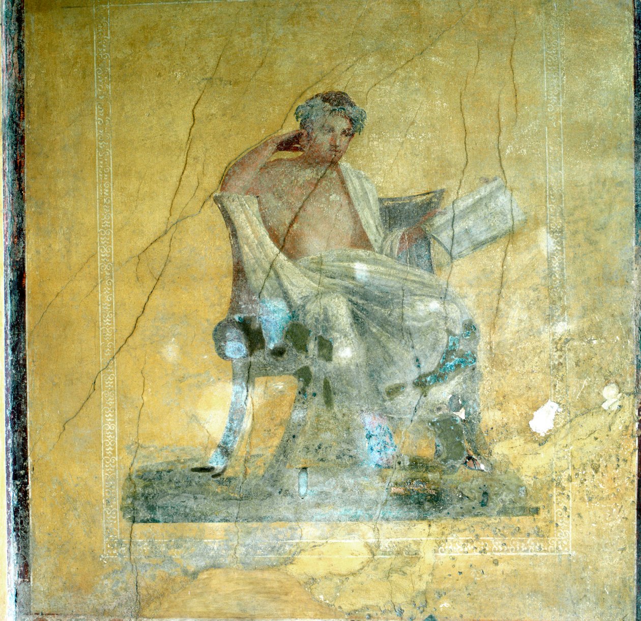 Väggfresk, Menanderens hus, Pompeji av Unbekannt