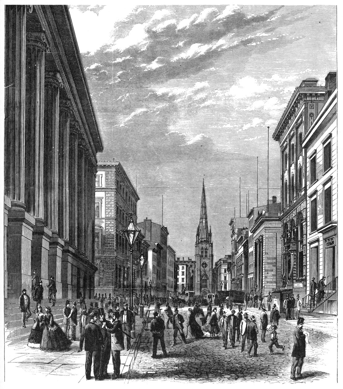Wall Street, New York, 1869 av Unbekannt