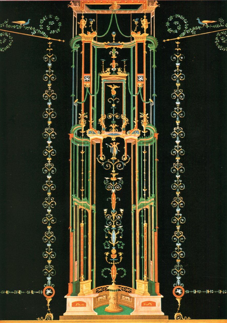 Väggdekoration, Pompeji, Italien, 1928. av Unbekannt